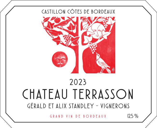 Château Terrasson rouge 2023 - Étiquette
